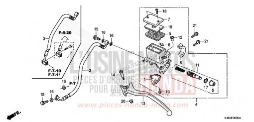 REAR BRAKE MASTER CYLINDER NSS125ADK de 2020
